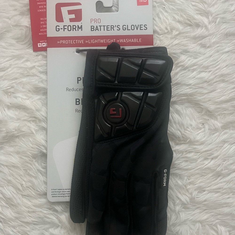 G-Form Black Batter's Gloves-Youth